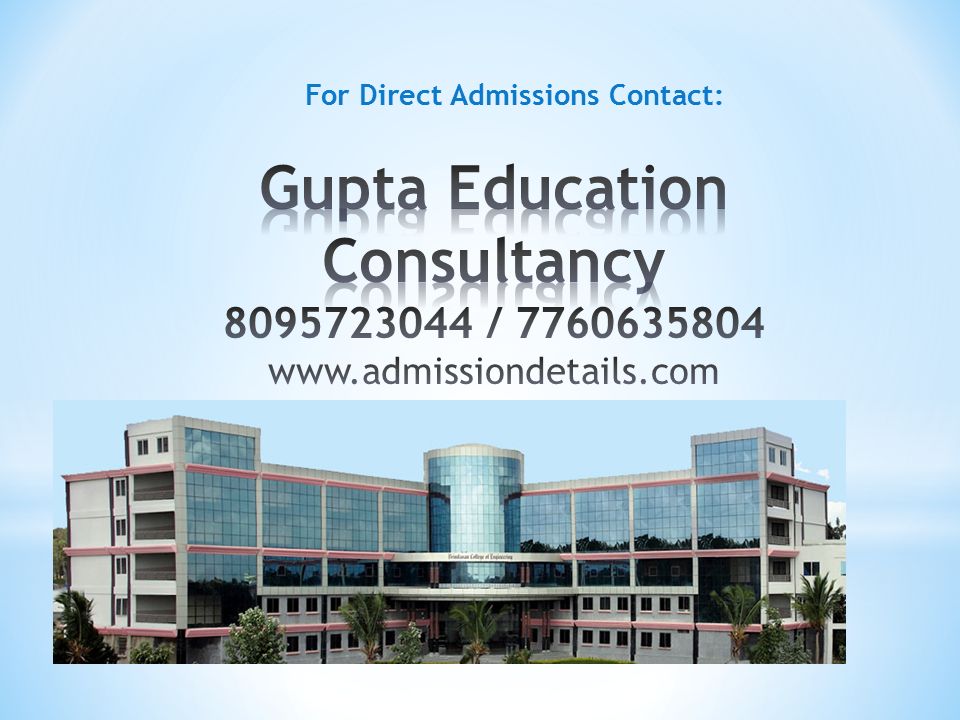 For Direct Admissions Contact: