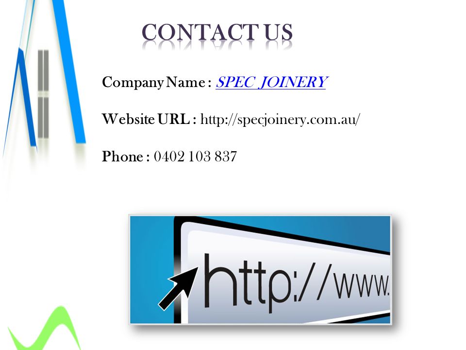 Company Name : SPEC JOINERYSPEC JOINERY Website URL :   Phone :