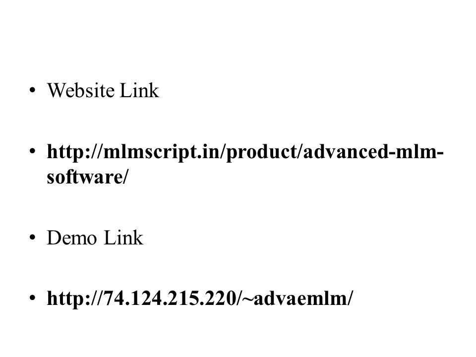 Website Link   software/ Demo Link