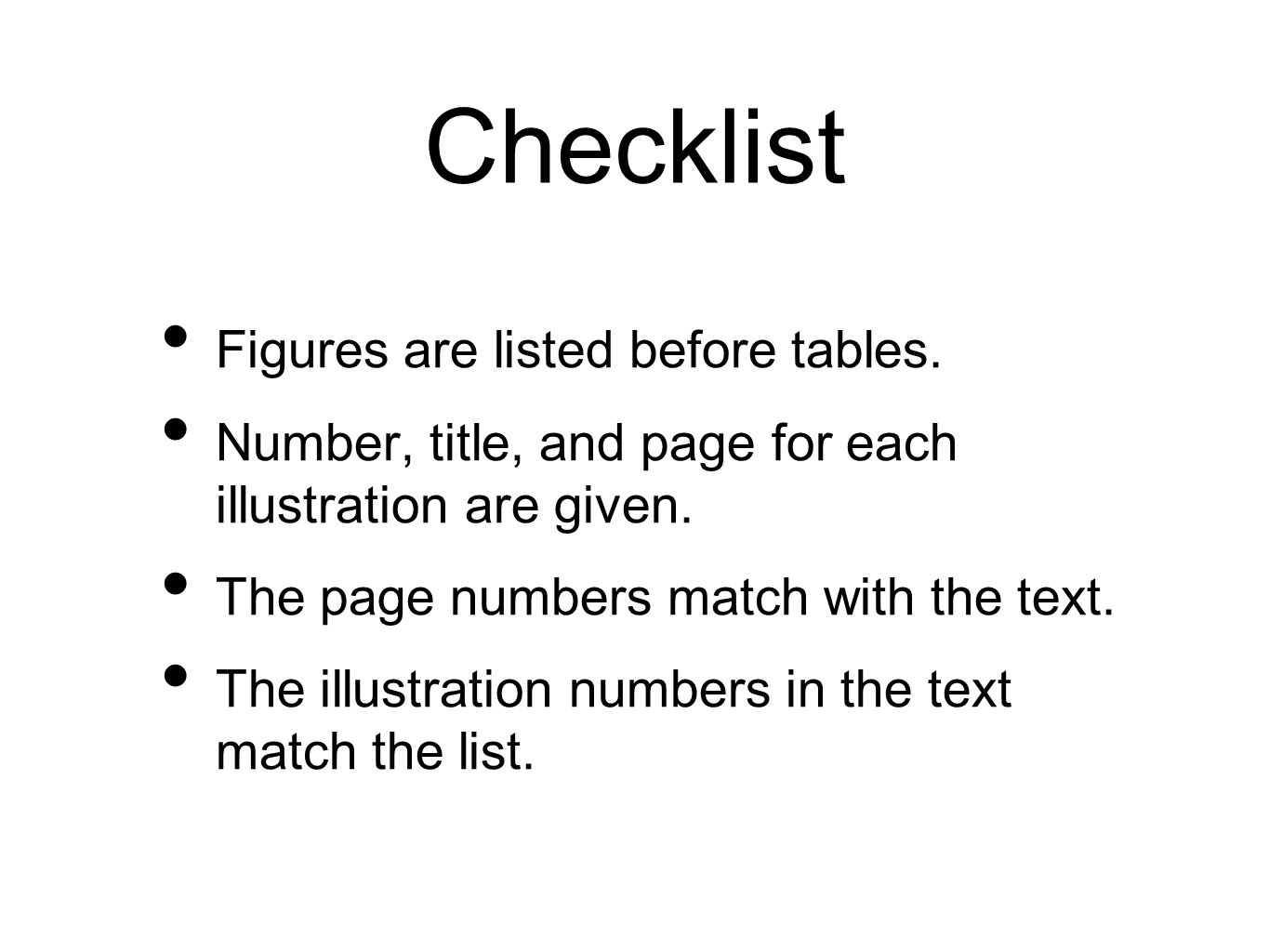 Contents Page For Dissertation