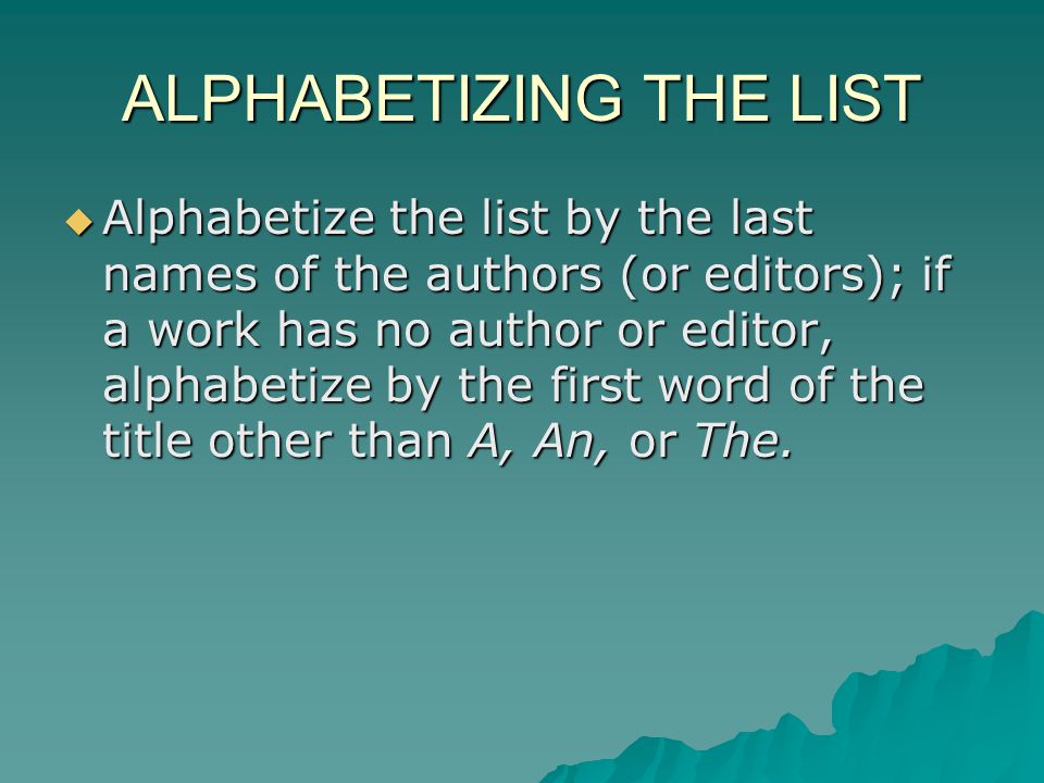 list of works cited according to mla style guidelines ppt download alphabetizing works cited