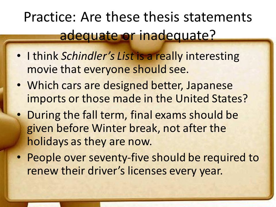 can you say because in a thesis statement can you say because in a thesis statement