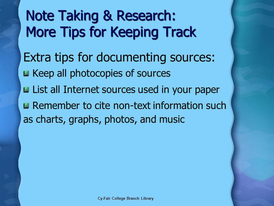 Note Taking Research Paper