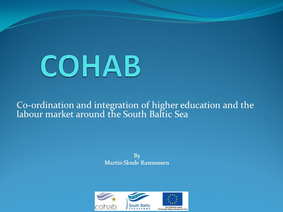 Co-ordination and integration of higher education and the labour market around the South Baltic Sea By Martin Skude Rasmussen