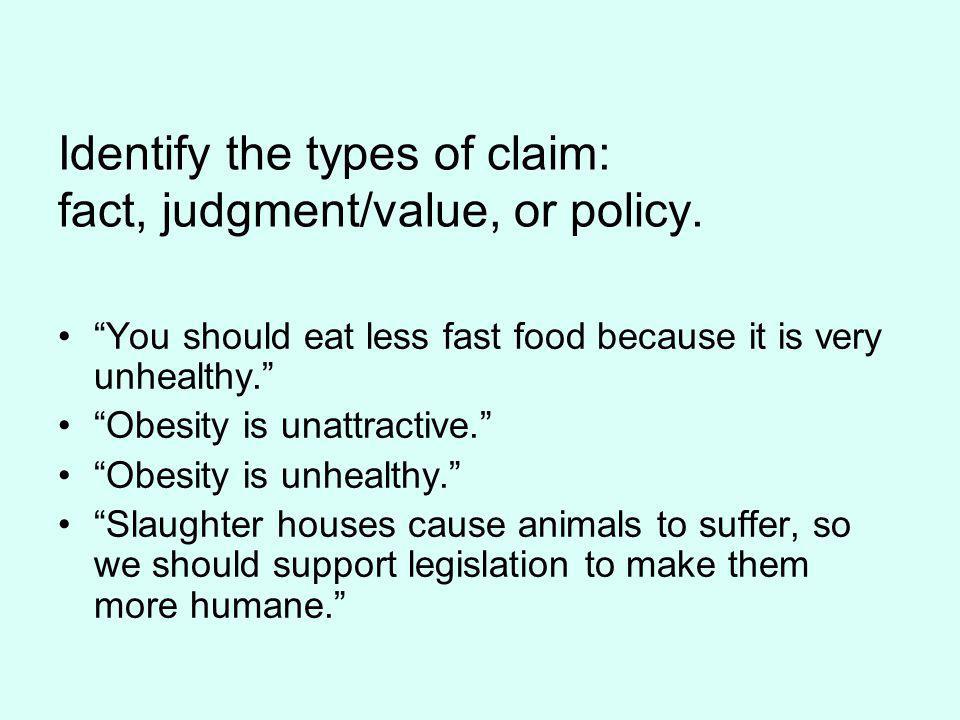 Fast food and obesity argumentative essay