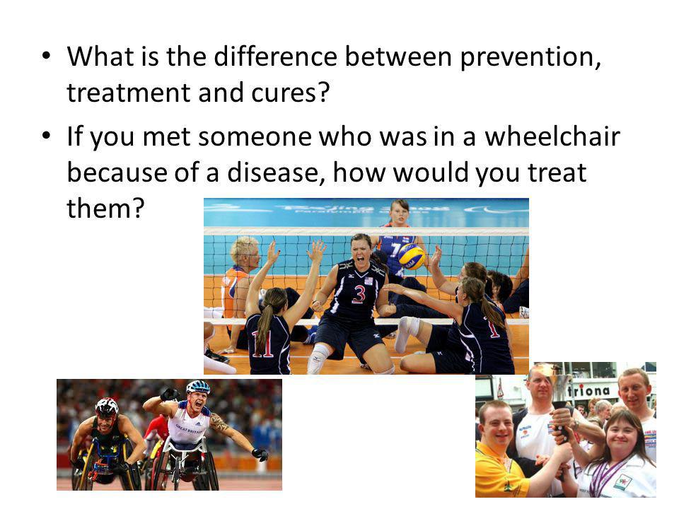 What is the difference between prevention, treatment and cures.