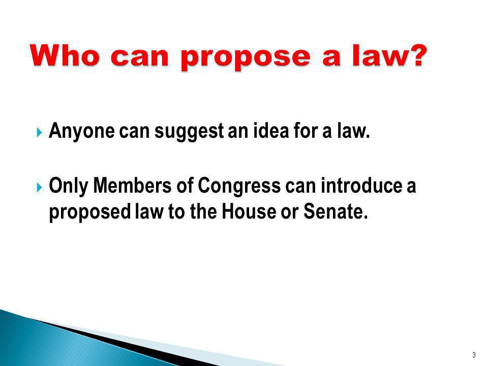 Anyone can suggest an idea for a law.