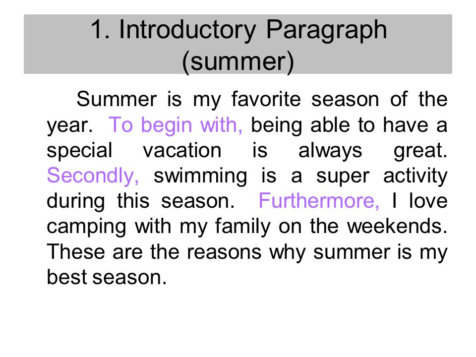 essay on my favourite season