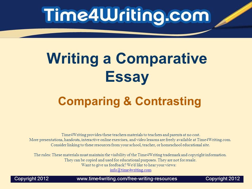 Writing Comparative Essay