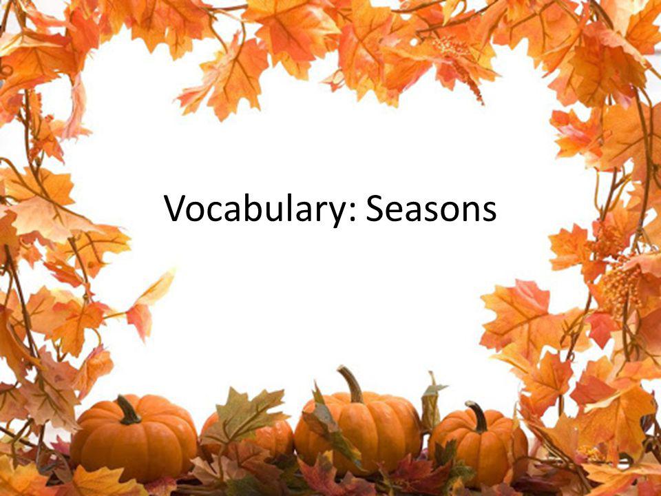 Vocabulary: Seasons