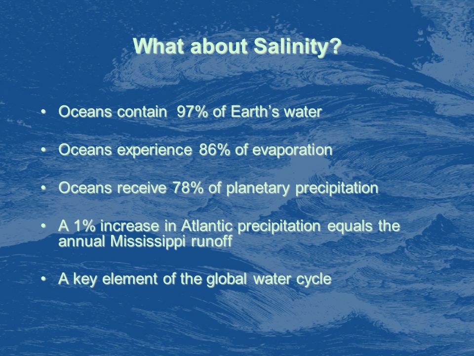 What about Salinity.