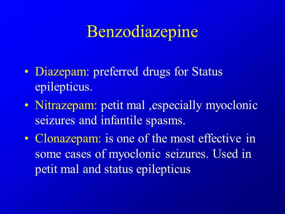 Most effective benzodiazepines for seizures