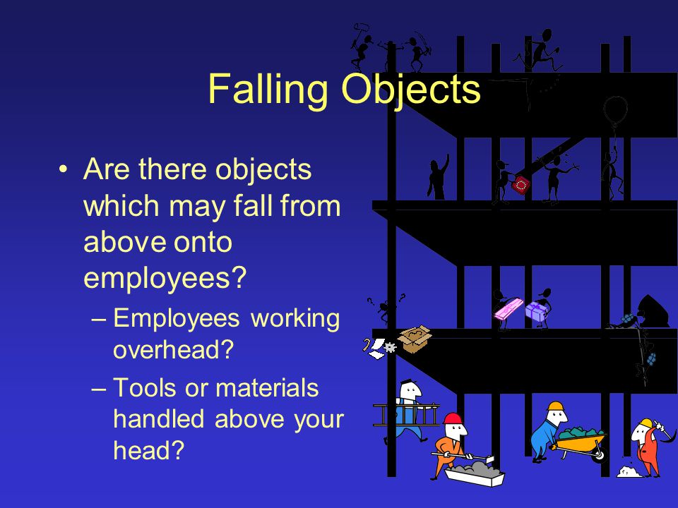 Identify the Hazards As you walk through the area and discuss work tasks with employees, look for the following hazards.
