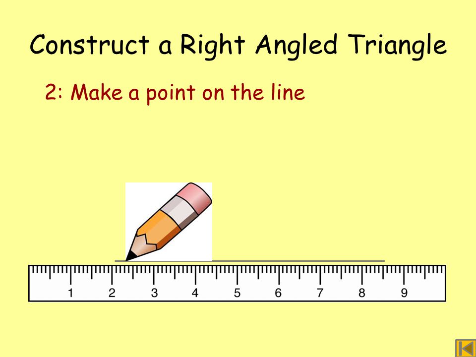Construct a Right Angled Triangle 2: Make a point on the line