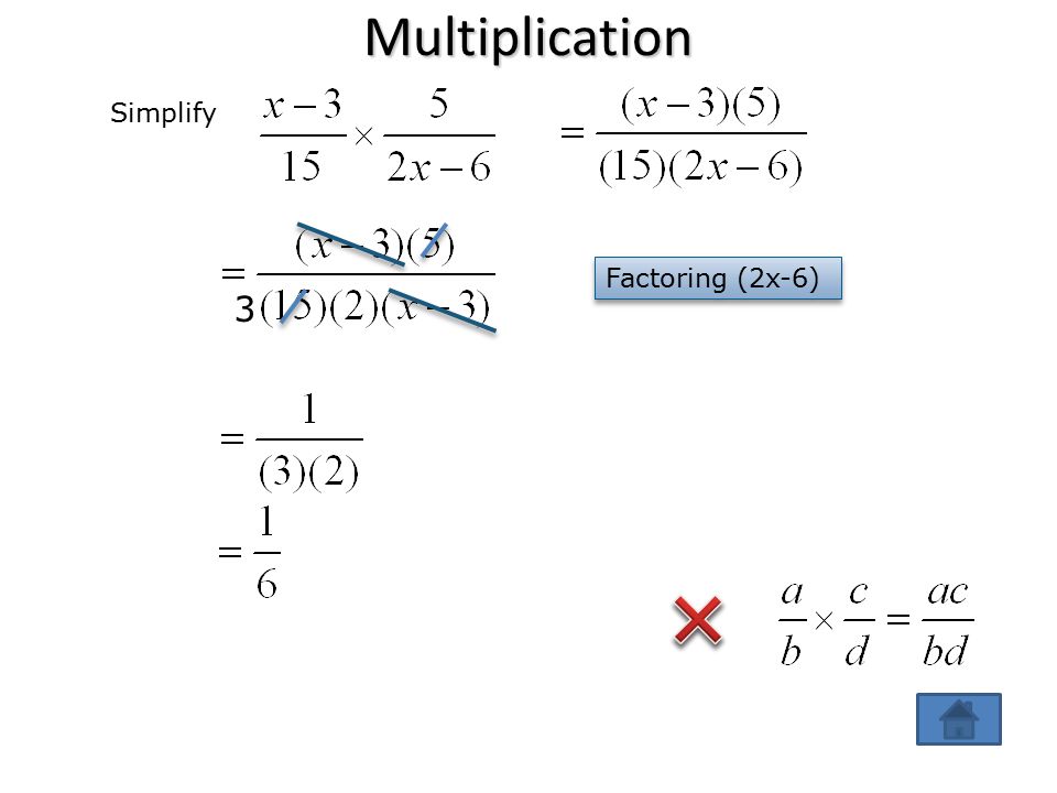 Multiplication Factoring (2x-6) 3