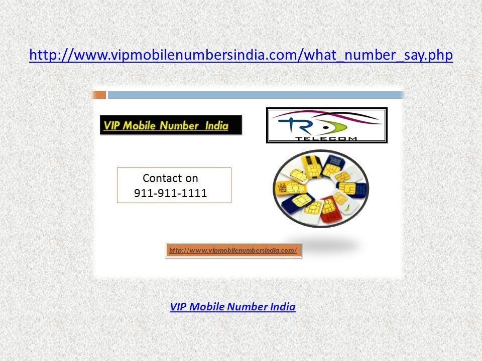 VIP Mobile Number India