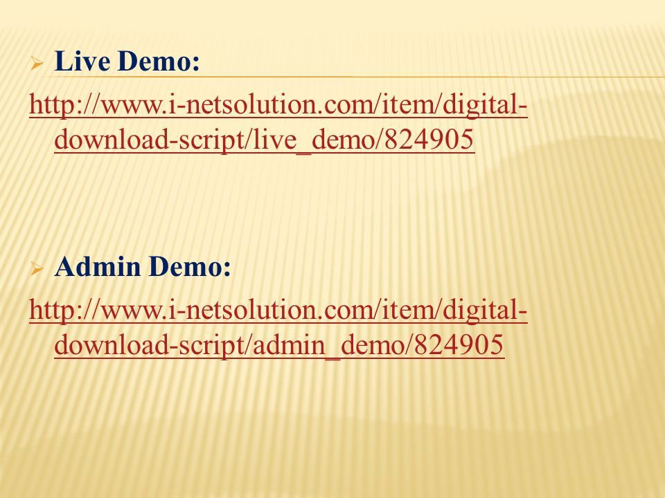  Live Demo:   download-script/live_demo/  Admin Demo:   download-script/admin_demo/824905