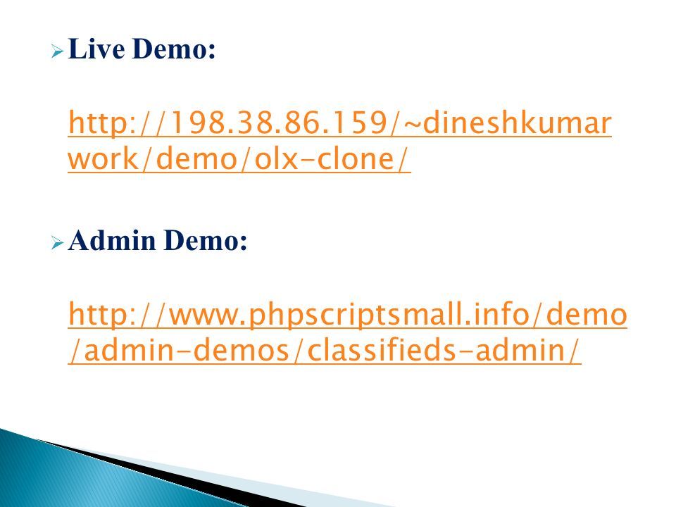  Live Demo:   work/demo/olx-clone/  Admin Demo:   /admin-demos/classifieds-admin/