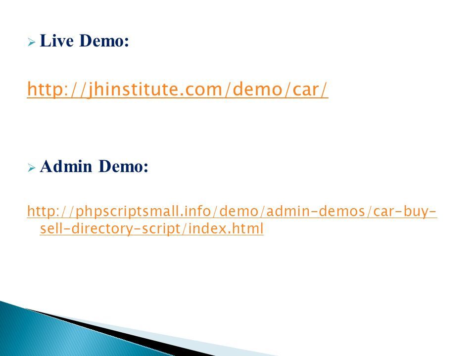  Live Demo:    Admin Demo:   sell-directory-script/index.html