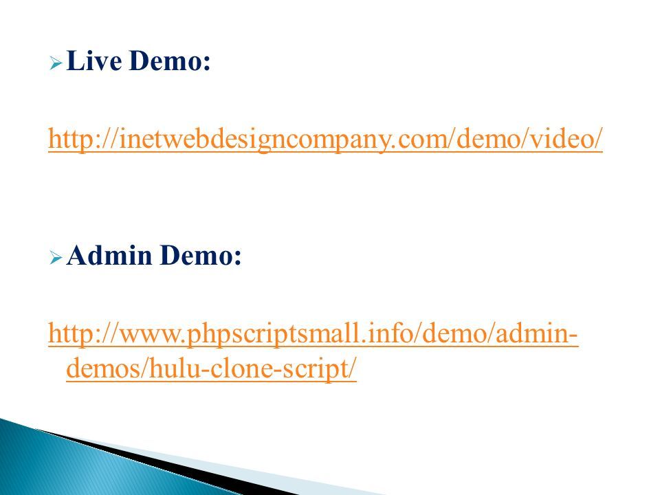  Live Demo:    Admin Demo:   demos/hulu-clone-script/