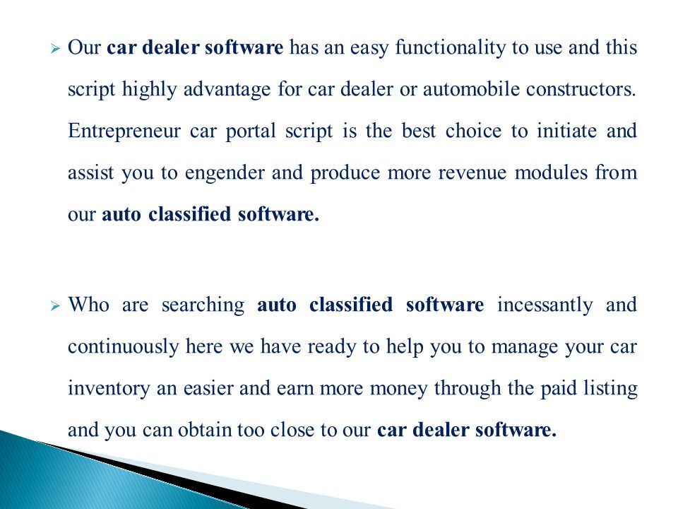  Our car dealer software has an easy functionality to use and this script highly advantage for car dealer or automobile constructors.