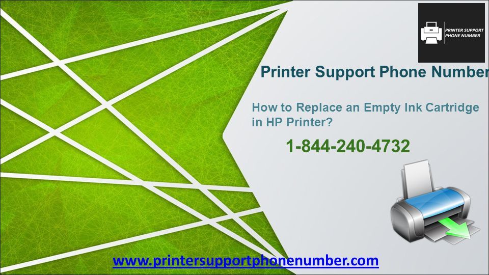 Printer Support Phone Number How to Replace an Empty Ink Cartridge in HP Printer.