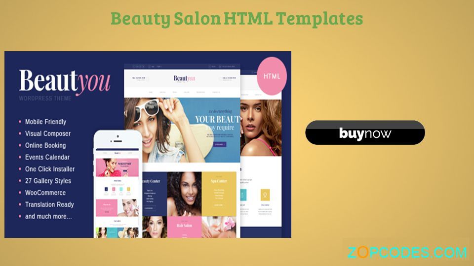 Beauty Salon HTML Templates Z O PCODES.COM