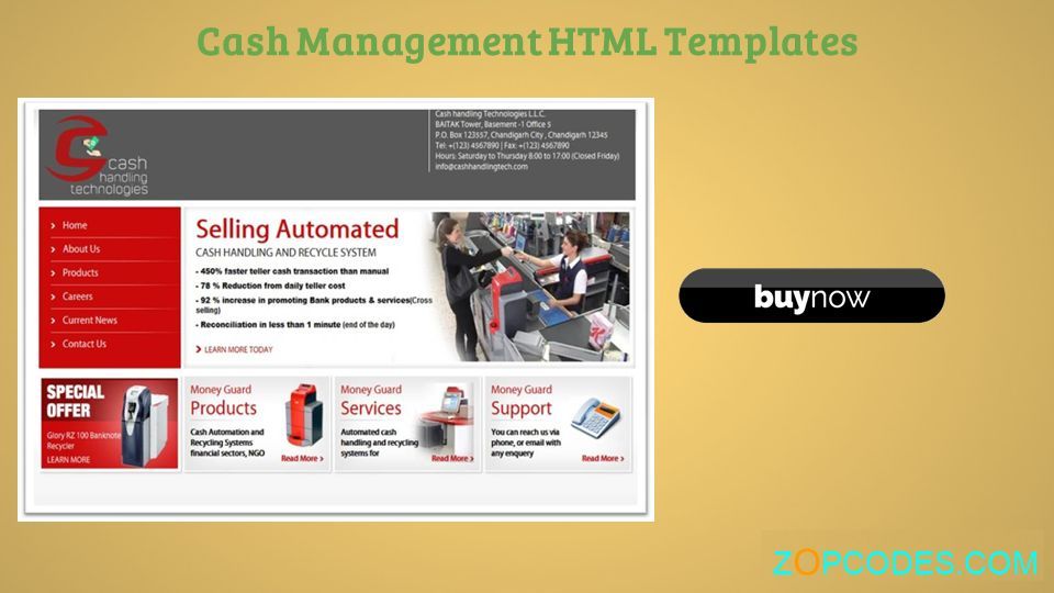 Cash Management HTML Templates Z O PCODES.COM