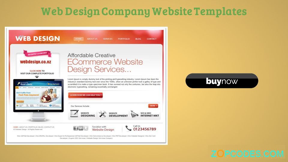 Web Design Company Website Templates Z O PCODES.COM