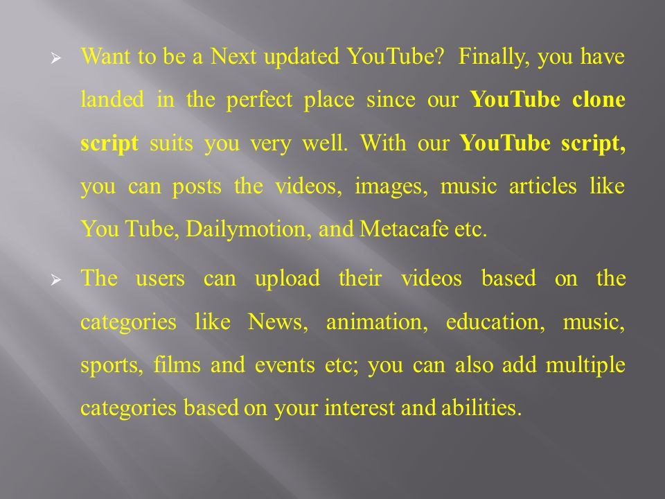 Want to be a Next updated YouTube.