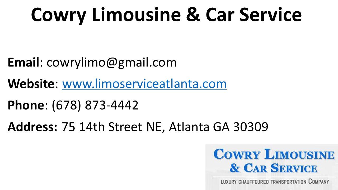 Cowry Limousine & Car Service   Website:   Phone: (678) Address: 75 14th Street NE, Atlanta GA 30309