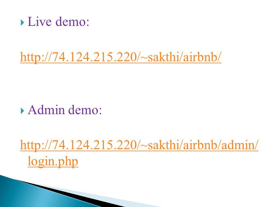  Live demo:    Admin demo:   login.php