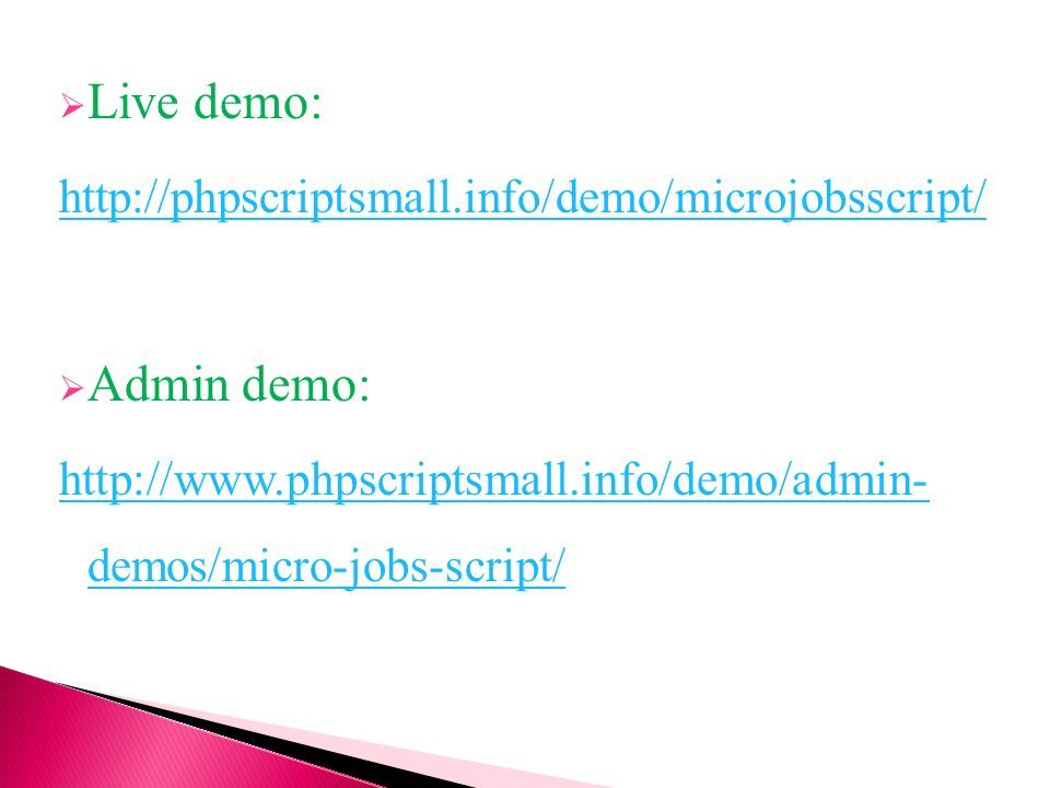  Live demo:    Admin demo:   demos/micro-jobs-script/