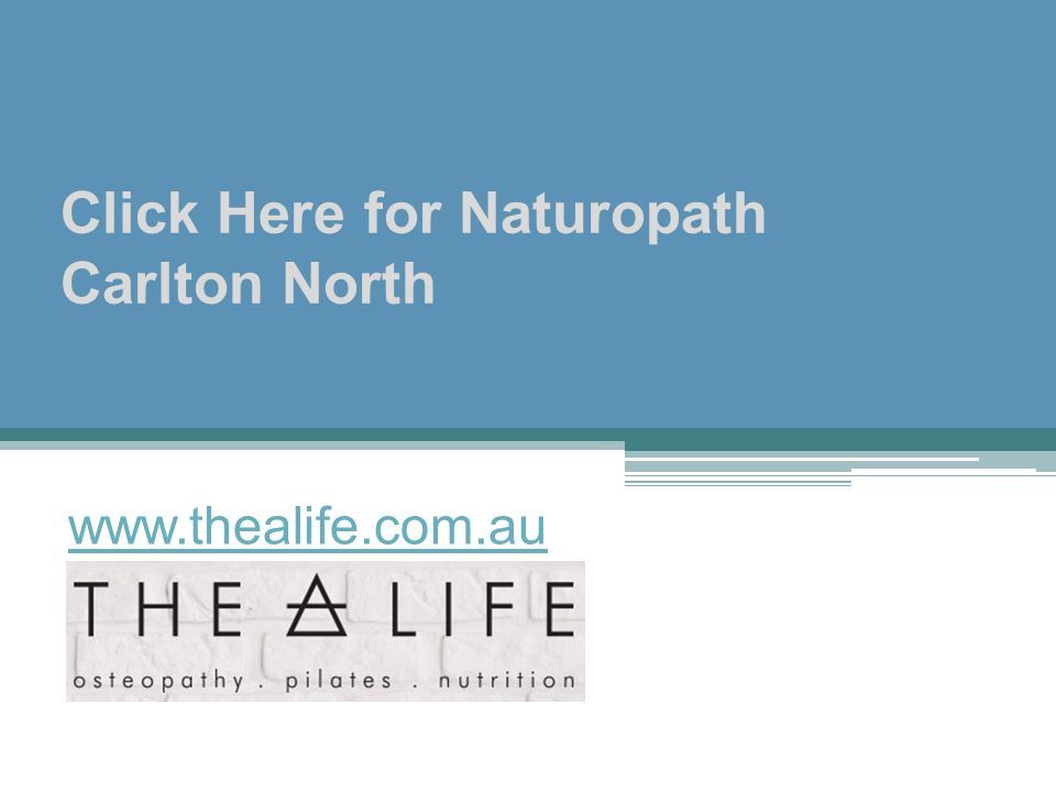 Click Here for Naturopath Carlton North