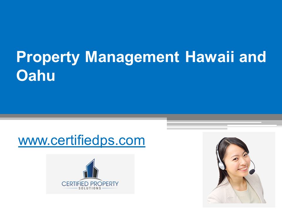Property Management Hawaii and Oahu