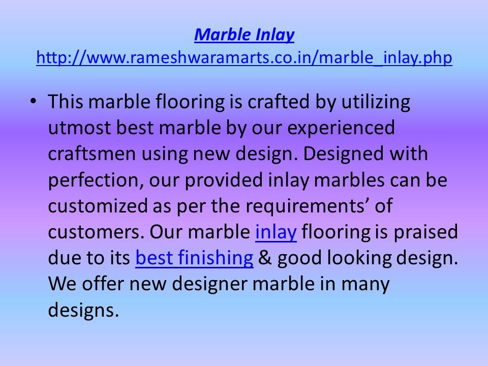 Marble Inlay   This marble flooring is crafted by utilizing utmost best marble by our experienced craftsmen using new design.