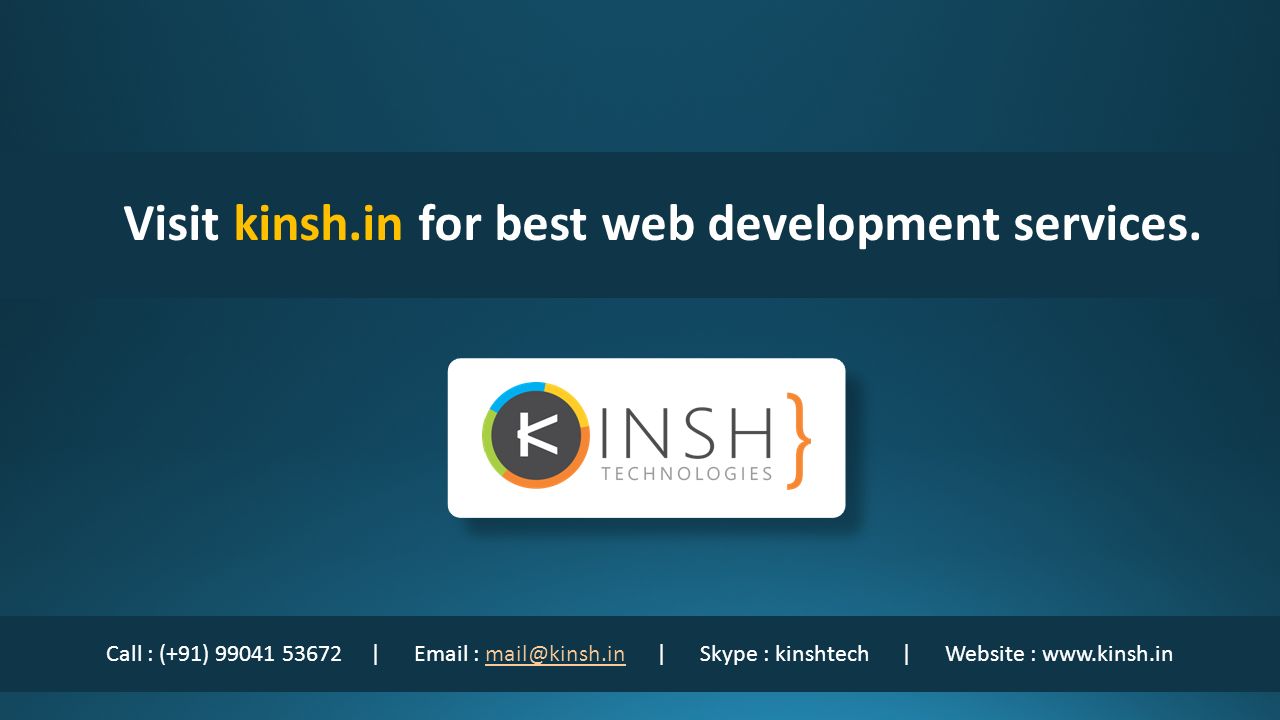 Visit kinsh.in for best web development services.