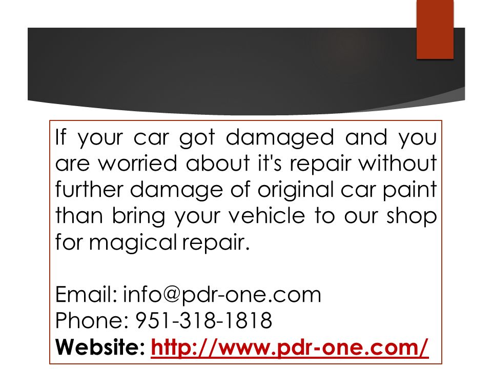 If your car got damaged and you are worried about it s repair without further damage of original car paint than bring your vehicle to our shop for magical repair.