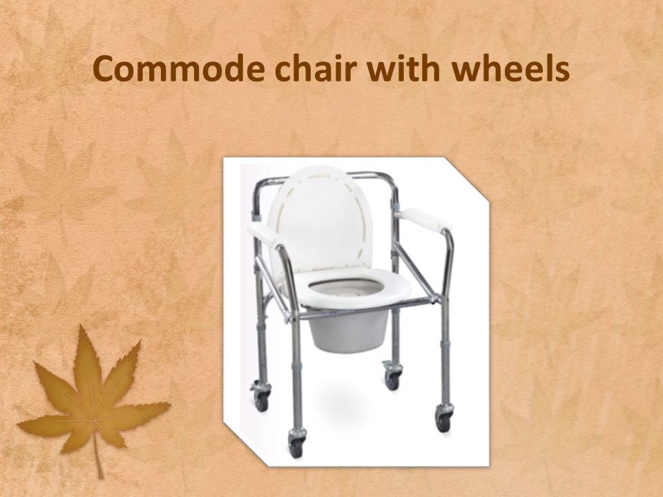 Commode chair with wheels