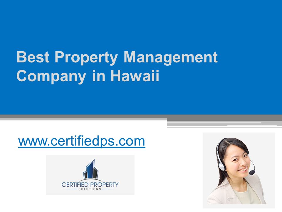 Best Property Management Company in Hawaii