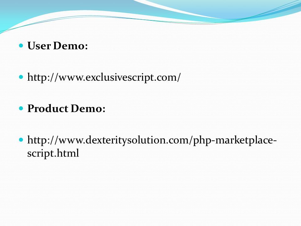 User Demo:   Product Demo:   script.html
