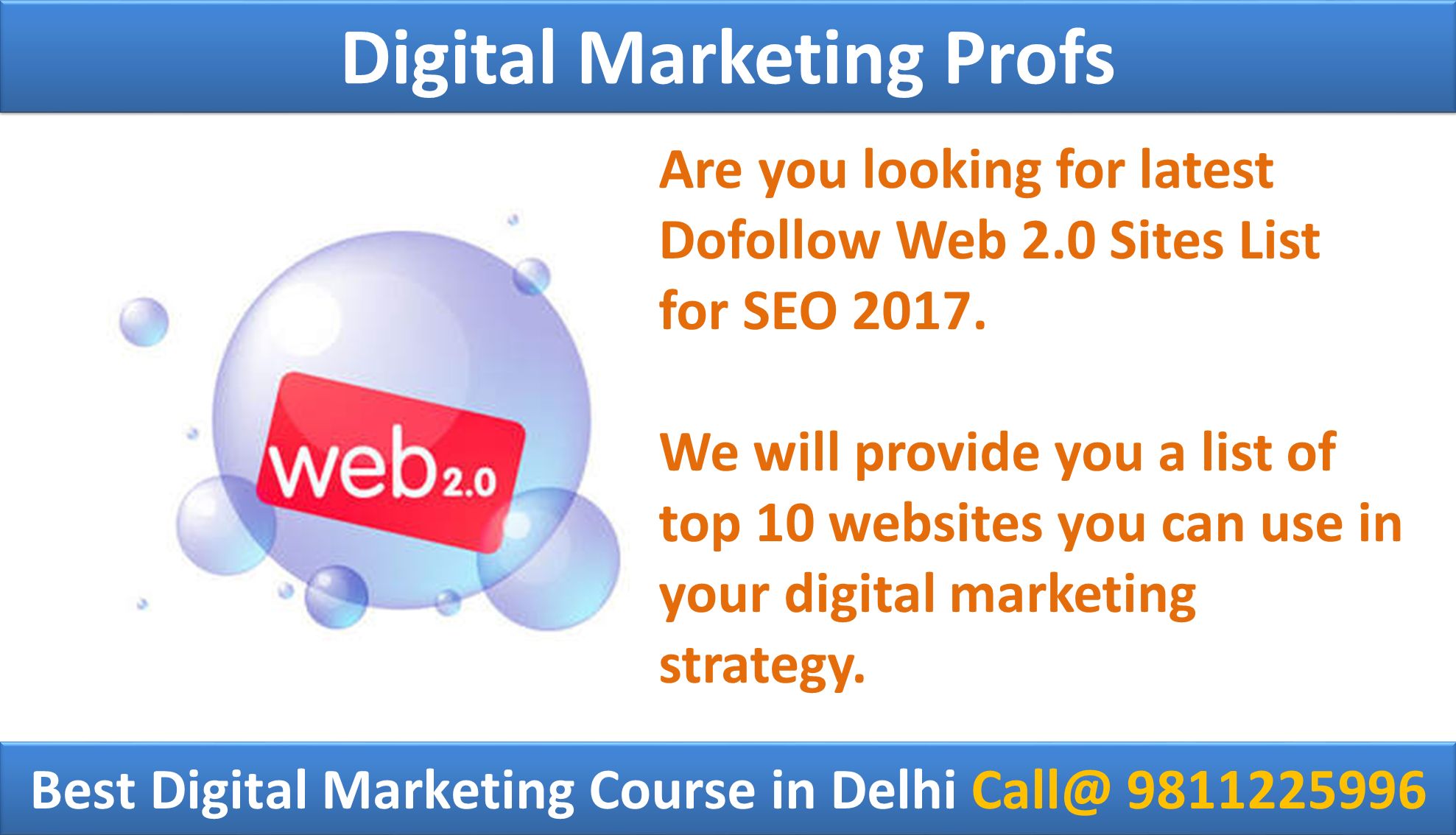 Are you looking for latest Dofollow Web 2.0 Sites List for SEO 2017.