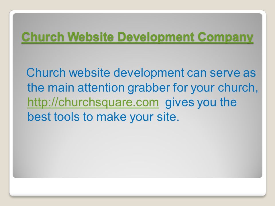 Church Website Development Company Church Website Development Company Church website development can serve as the main attention grabber for your church,   gives you the best tools to make your site.