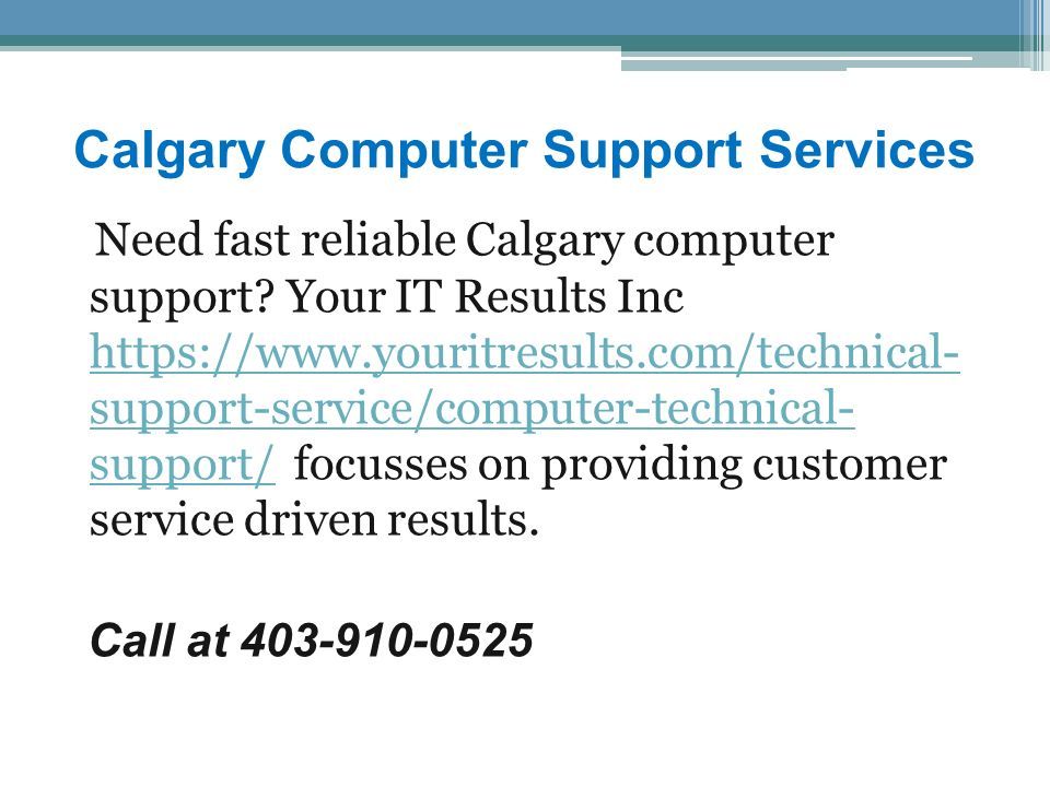 Calgary Computer Support Services Need fast reliable Calgary computer support.