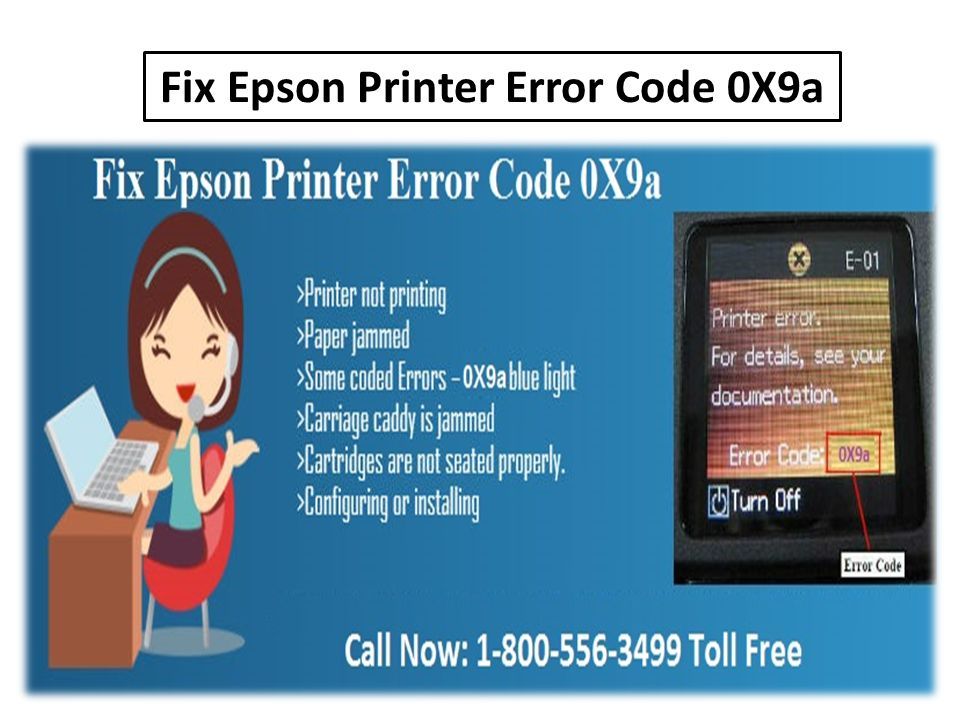 Fix Epson Printer Error Code 0X9a