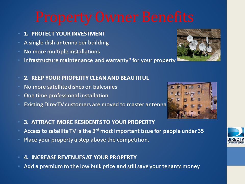 Property Owner Benefits 1.
