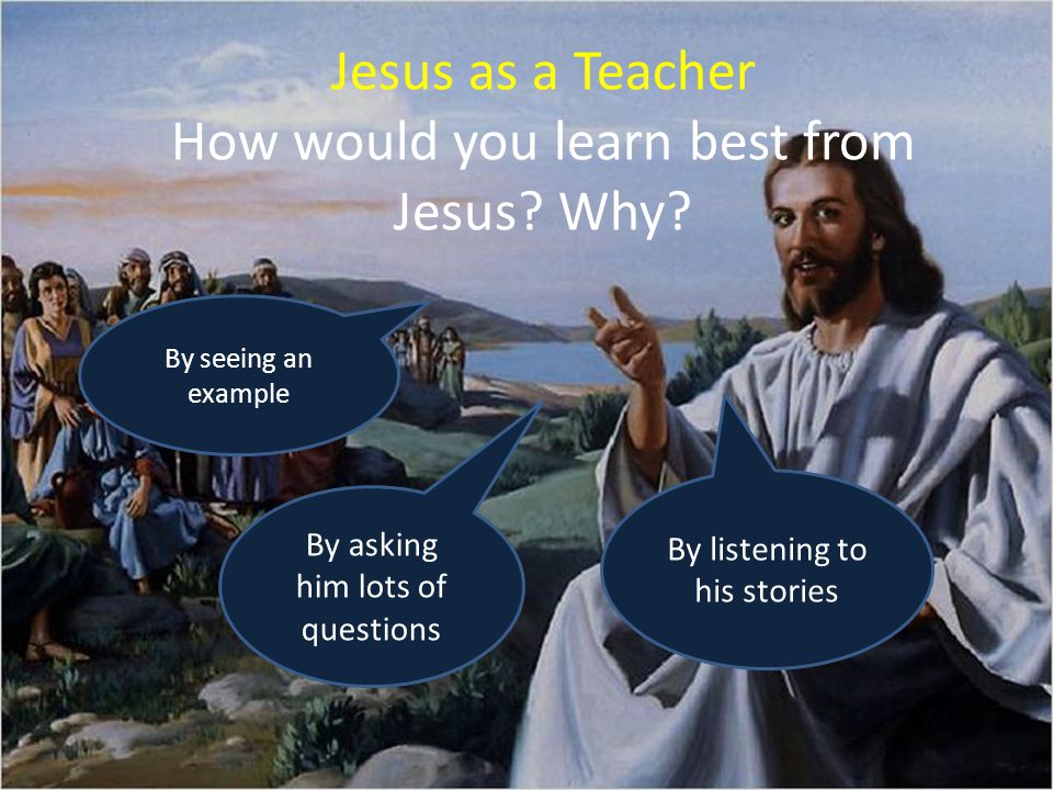 Jesus as a Teacher How would you learn best from Jesus.