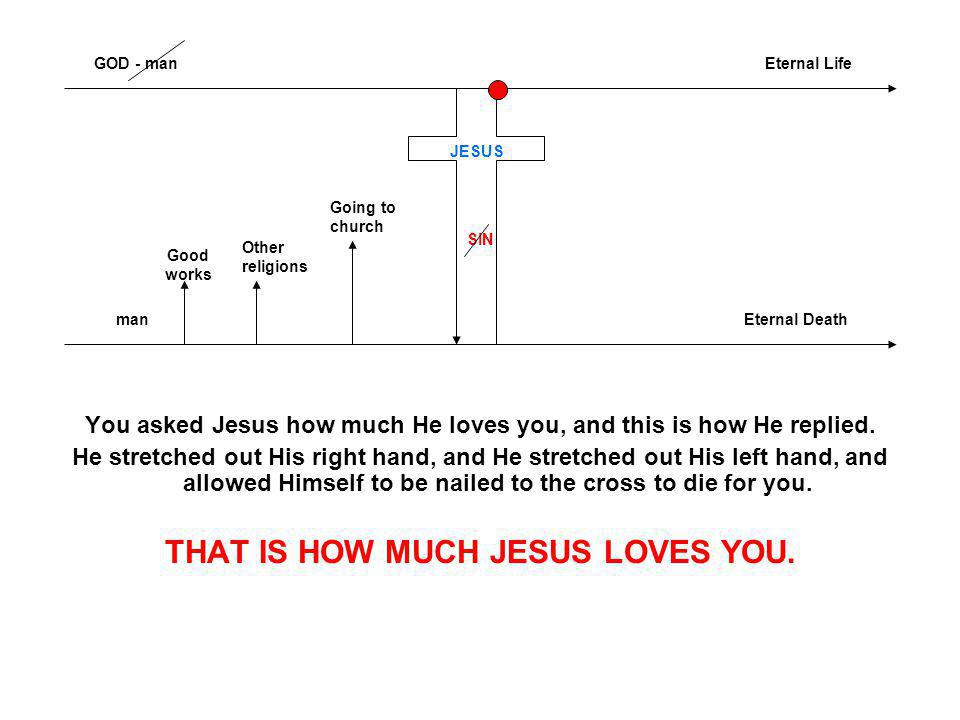 You asked Jesus how much He loves you, and this is how He replied.