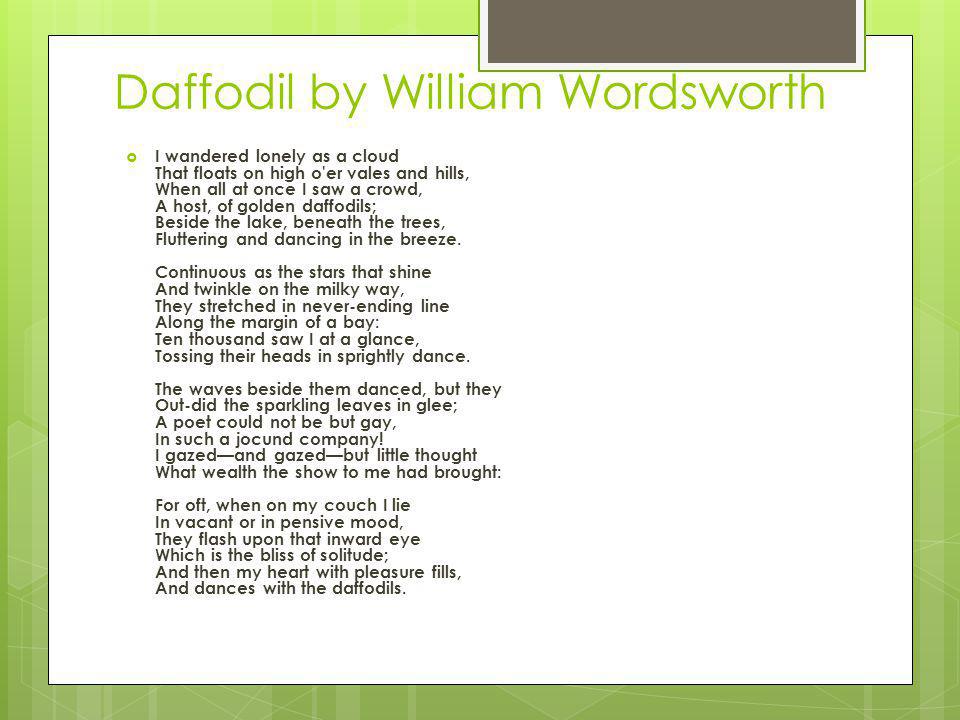 wordsworth and nature asthe daffodils essay wordsworth and nature asthe daffodils essay