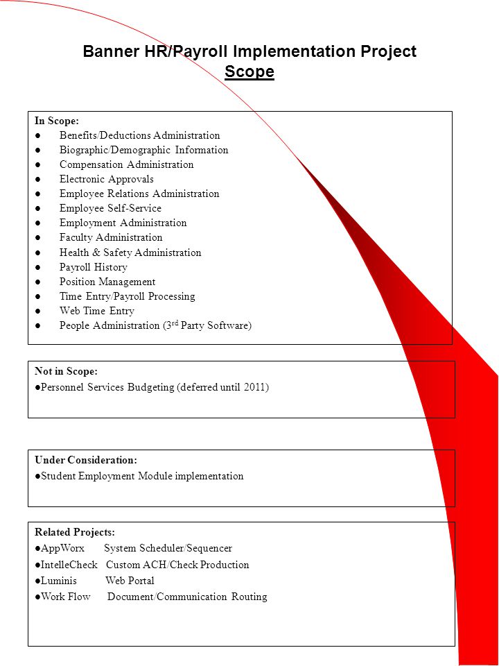 banner human resources payroll implementation project ppt download employee demographic information